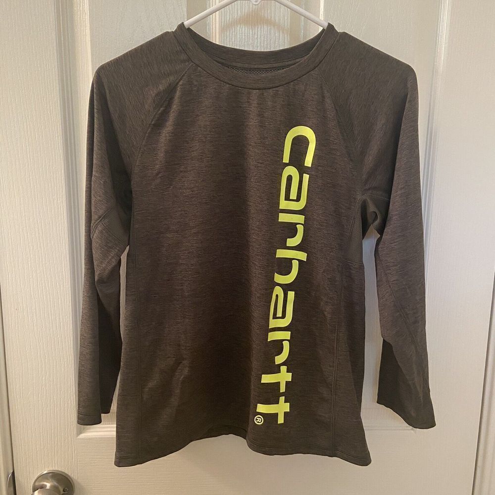 Carhartt Force Extremes Long Sleeve Performance T Shirt Kids Size Medium 10-12